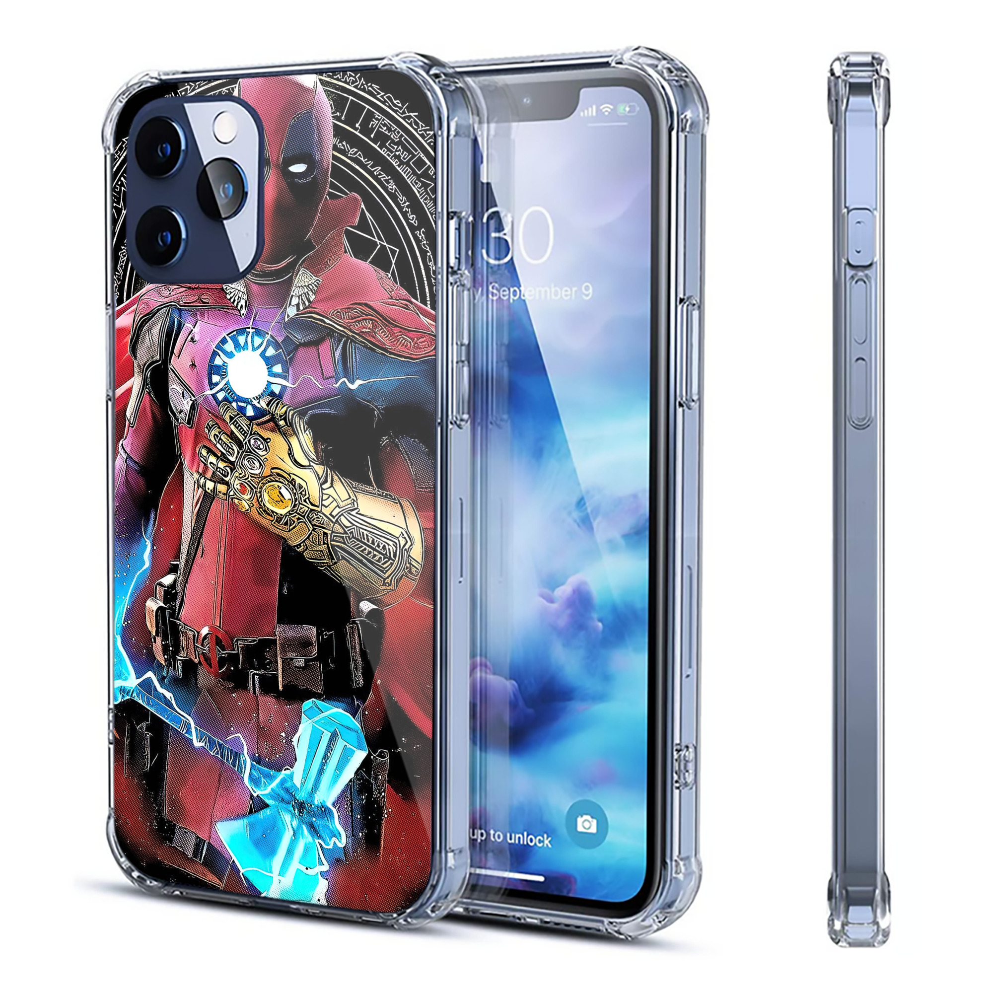 （画像用） Deadpool デッドプール 【iPhone 12シリーズ対応】透明スマホケース（クリアソフトケース）